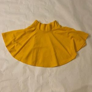 Yellow Plain Mini A line Skirt size XS Disney-bound Belle
